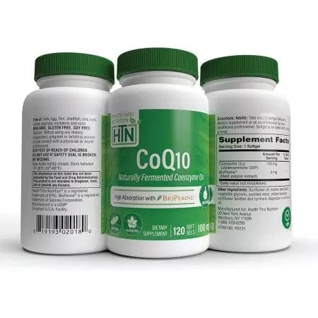 Health Thru Nutrition CoQ10 with BioPerine 100mg 120 Softgels