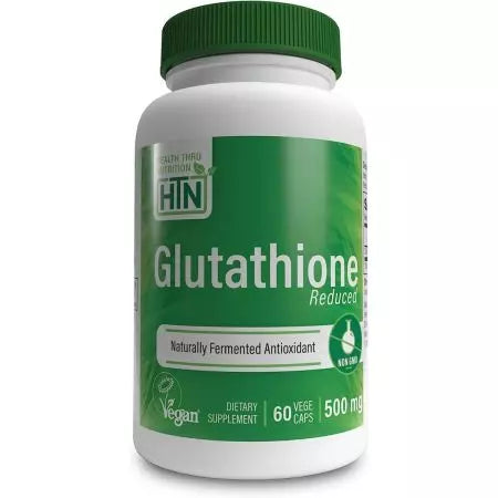 Saúde através da nutrição reduziu a glutationa 500mg 60 cápsulas vegetarianas