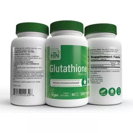 Health Thru Nutrition Reduced Glutathione 500mg 60 Veggie Capsules