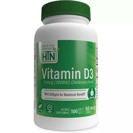 Sundhed gennem ernæring vitamin D3 2.000iu (50 mcg) 100 softgels