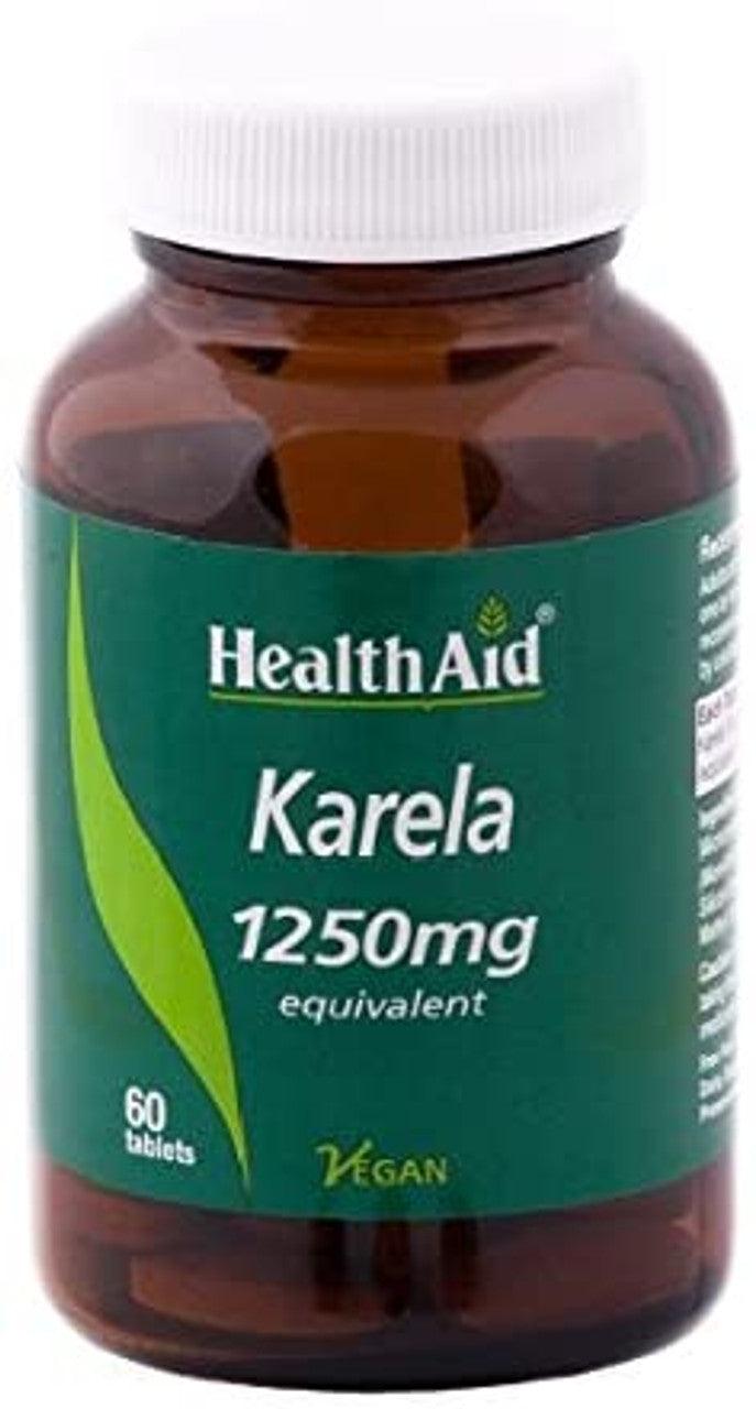 HealthAid Karela 1250mg Tablets Pack of 60 - welzo