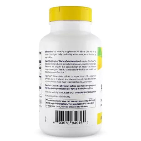 Υγιή προέλευση Astaxanthin 4mg 150 softgels