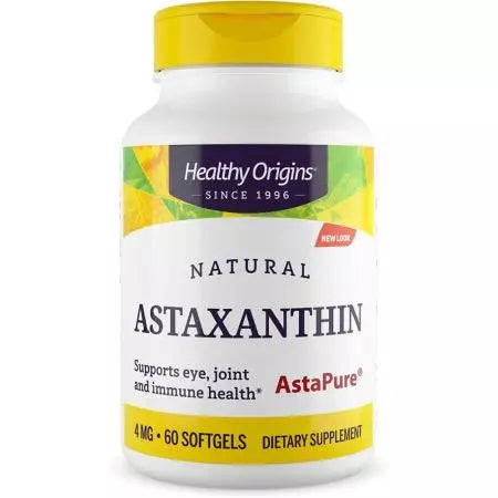 Υγιή προέλευση Astaxanthin 4mg 60 softgels