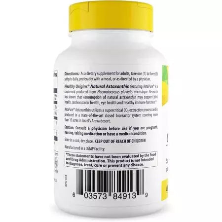 Zdravo podrijetlo Astaksantin 4mg 60 Softgels