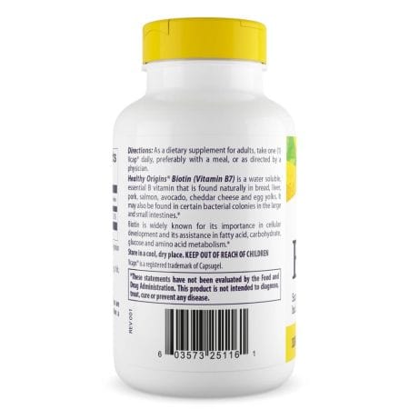 Healthy Origins Biotin 10,000mcg 150 Veggie Capsules