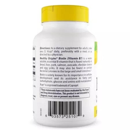 Healthy Origins Biotin 5,000mcg 150 Veggie Capsules