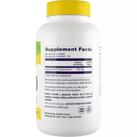 Egészséges Origins CoQ10 200 mg 150 SoftGels