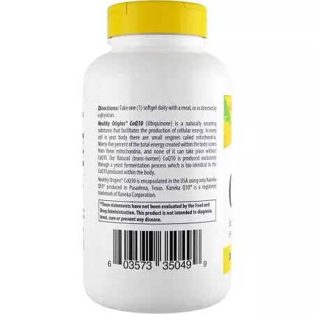 Tervislik päritolu CoQ10 200 mg 150 pehmed käigud