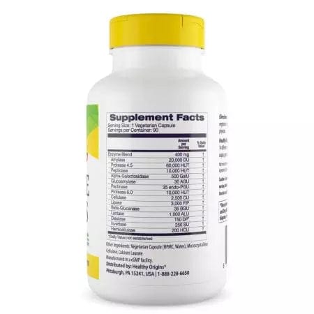 Healthy Origins Digestive En-zymes 90 Veggie Capsules