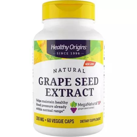 Extrait de graines de raisin en origines saines (Mega NaturalBP) 300mg 60 capsules végétariennes