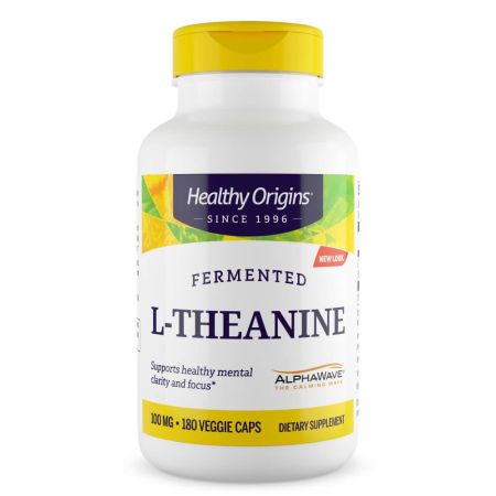 Orígenes saludables ltheanine 100mg 180 cápsulas vegetarianas