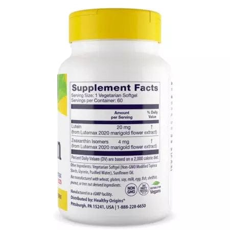 Healthy Origins Lutein 20mg