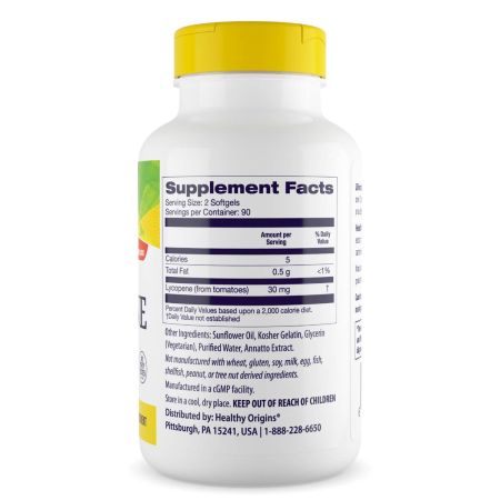 Origens saudáveis ​​licopeno 15mg 180 softgels