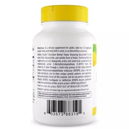 Origini sănătoase de metil folat 800mcg 120 capsule veggie