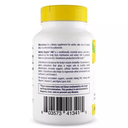 Veselīga izcelsme Nacetyllcisteine ​​(NAC) 1000 mg, 120 tabletes