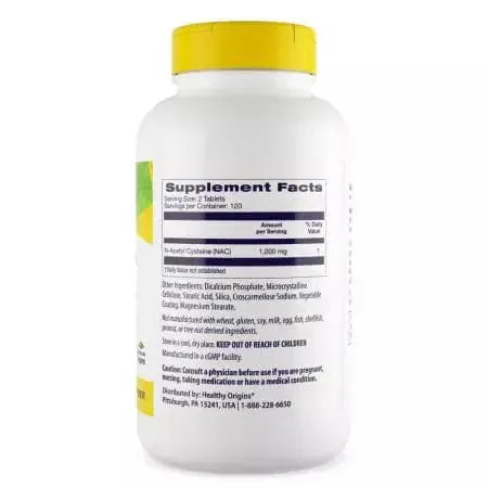 Zdrowe pochodzenie nacetyllcysteine ​​(NAC) 1000 mg