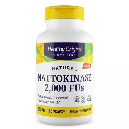 Origins saludables Nattokinasa 2000 FUS 180 Cápsulas de verduras