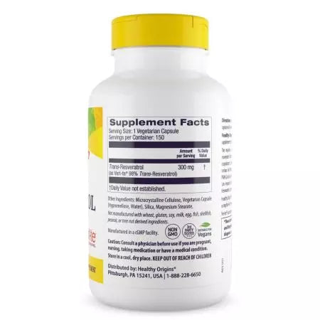 Egészséges eredetű resveratrol 300 mg 150 zöldségkapszulák