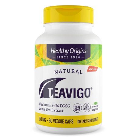 Origens saudáveis ​​Teavigo 150mg (extrato de chá verde) 60 cápsulas vegetarianas