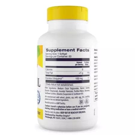 Healthy Origins Ubiquinol 100mg Softgels