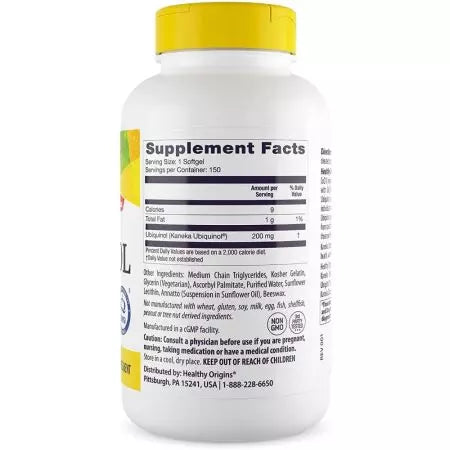 Egészséges eredet Ubiquinol 200 mg 150 SoftGels