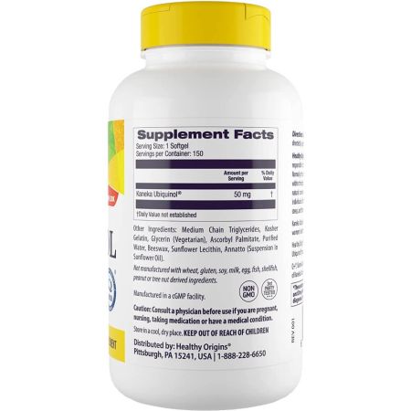 Origini sănătoase ubiquinol 50mg 150 softgels