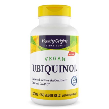 Tervislik päritolu vegan ubquinol 100 mg 150 pehmetgelli