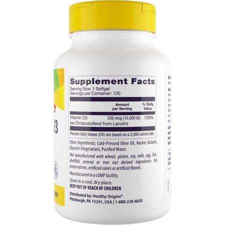 Orígenes saludables Vitamina D3