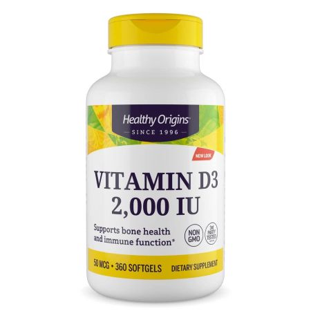 Origini sănătoase Vitamina D3 2.000IU 360 Softgels