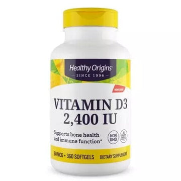 Healthy Origins Vitamin D3 2,400iu 360 Softgels