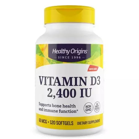 Origens saudáveis ​​Vitamina D3 2.400IU 120 Softgels