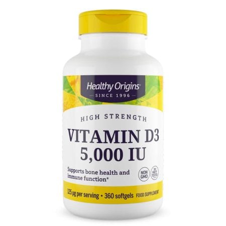 Healthy Origins Vitamin D3 5,000iu 360 Softgels