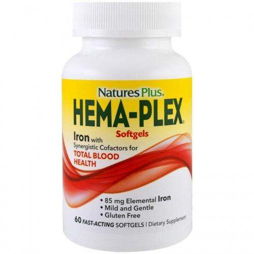 Hema-Plex, Nutritional Supplement for Total Blood Health, 60 Fast-Acting Softgels - welzo