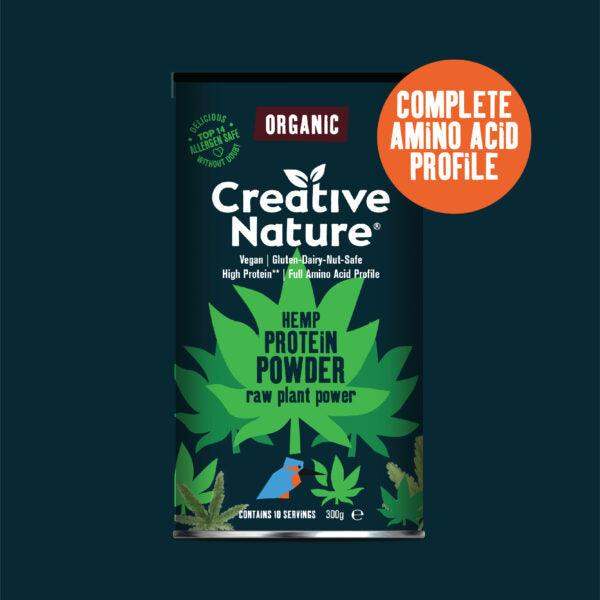 Hemp Protein Powder with Amino Acids, 300g - Creative Nature - welzo