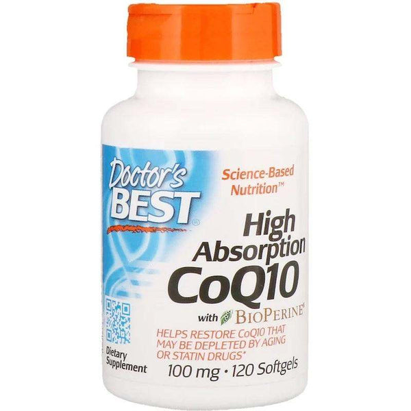 High Absorption CoQ10 with BioPerine 100mg, 120 Softgels - Doctor's Best - welzo