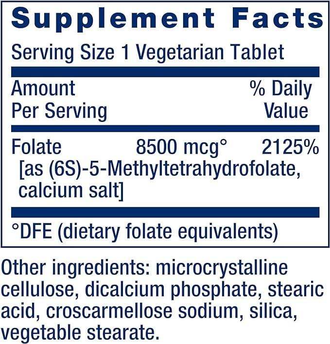 High Potency Optimized Folate, 30 Veg Tablets- Life Extension - Welzo