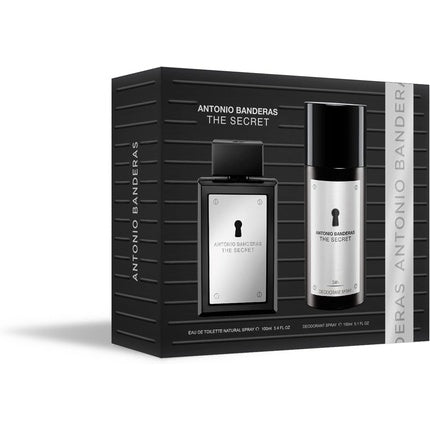 Banderas Perfumes The Secret Gift Set for Men EDT 100ml Deodorant 150ml Long Lasting Elegant Sexy Masculine Fragrance Fruity Leather Notes Ideal Day Wear