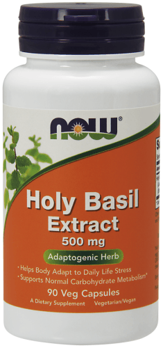 Holy Basil Extract 500 mg 90 Vcaps - Now Foods - welzo