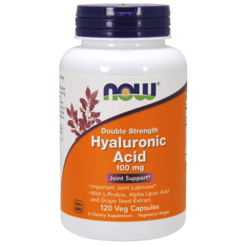 Hyaluronic Acid, Double Strength (100mg) 120 Veg caps - NOW Foods - welzo