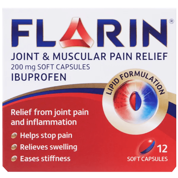 Flarin Joint & Muscular Pain Relief Soft Capsules Pack of 12 - welzo