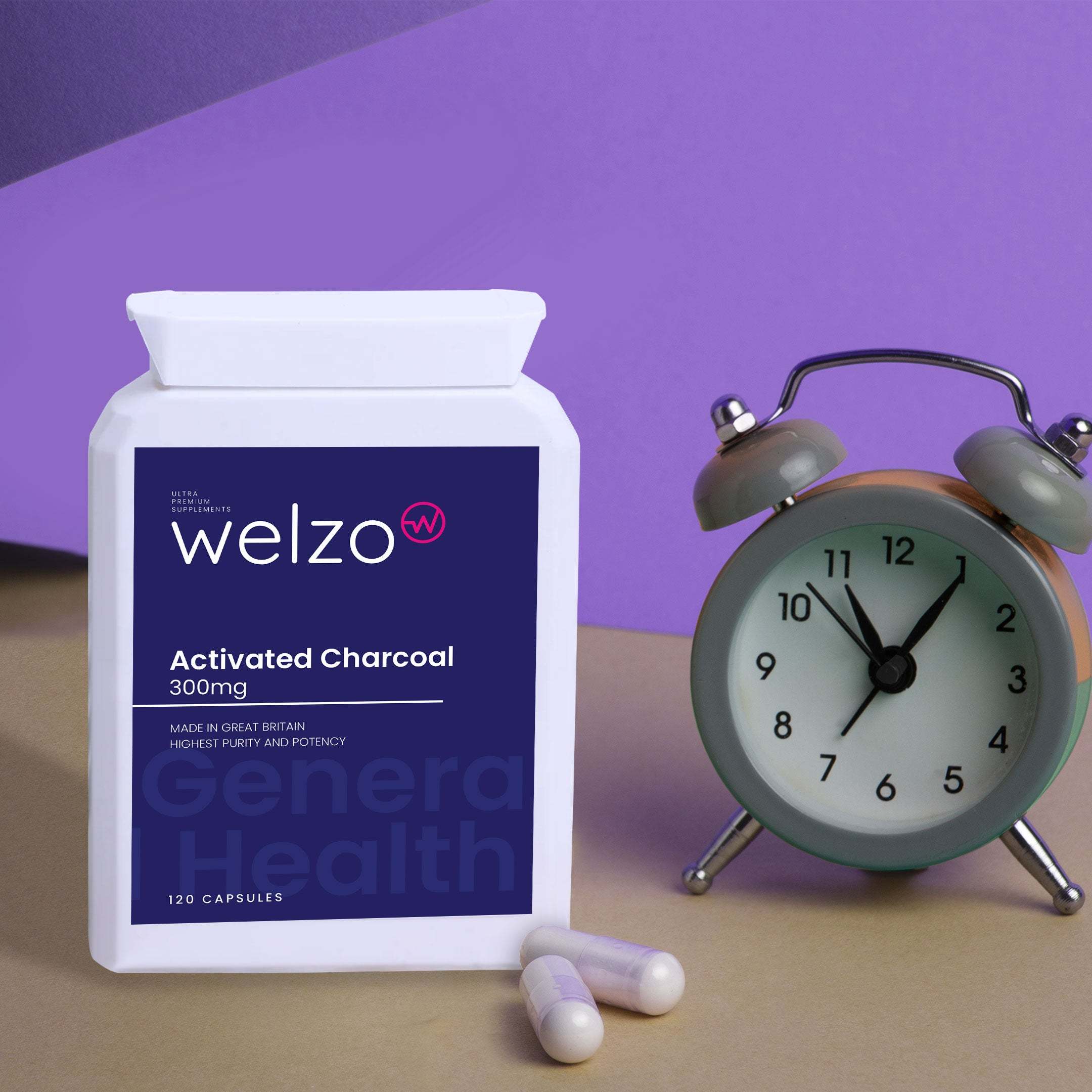 Welzo Activated Charcoal 300mg 120 Capsules