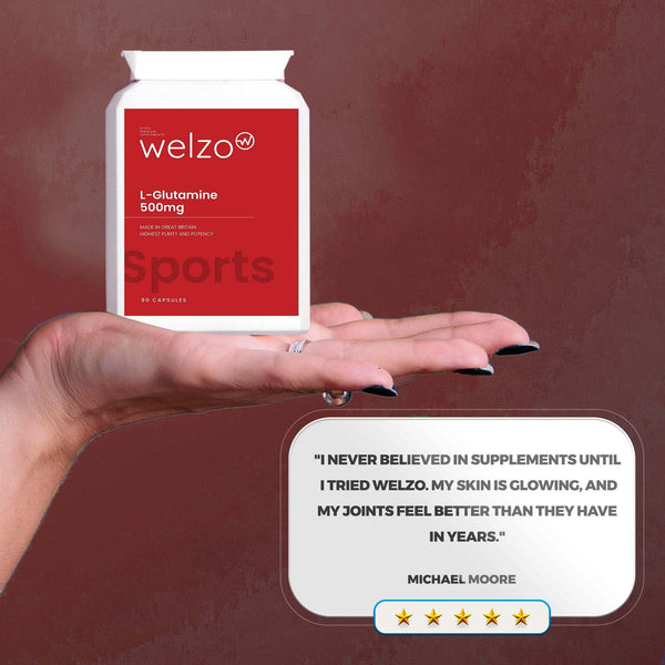 Welzo L-Glutamine 500mg 90 Capsules