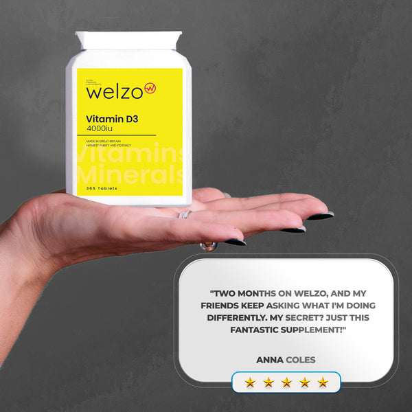 Welzo Vitamin D3 4000iu 365 Tablets