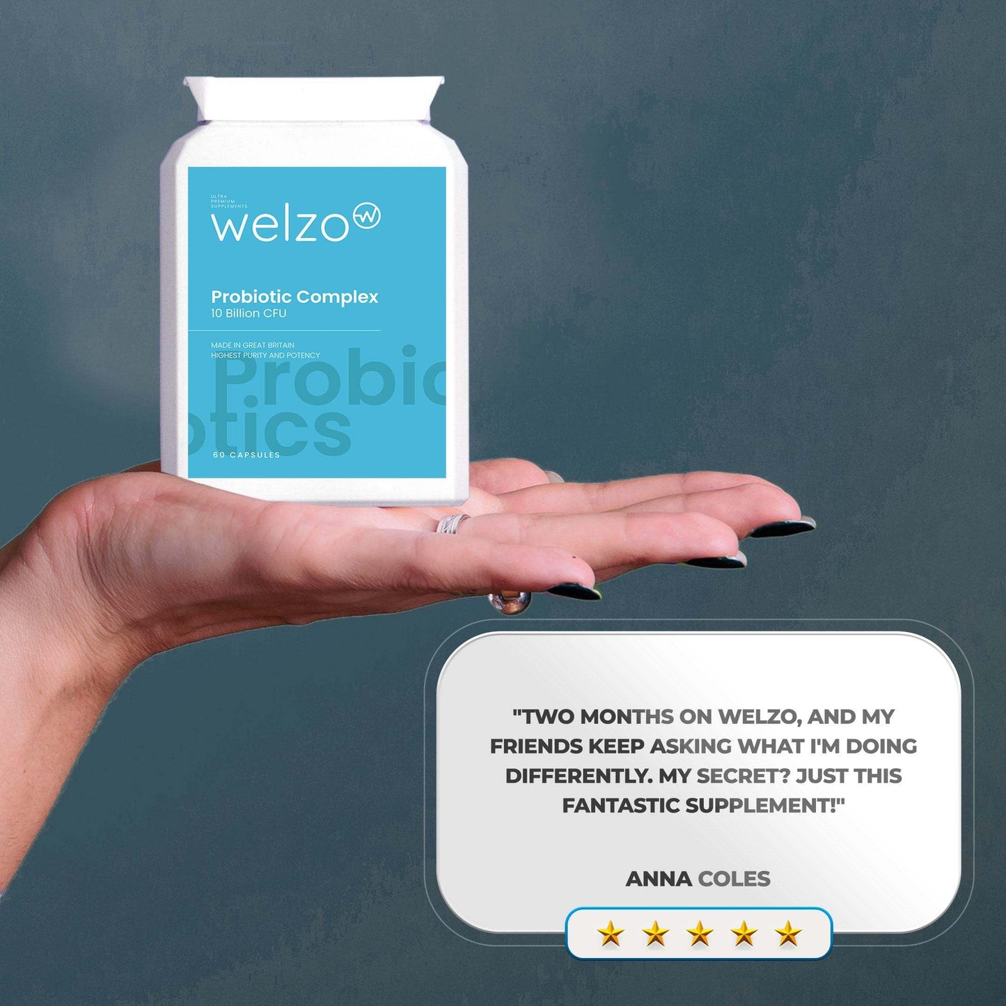 Welzo Probiotic Complex 10 Billion CFU 60 Capsules