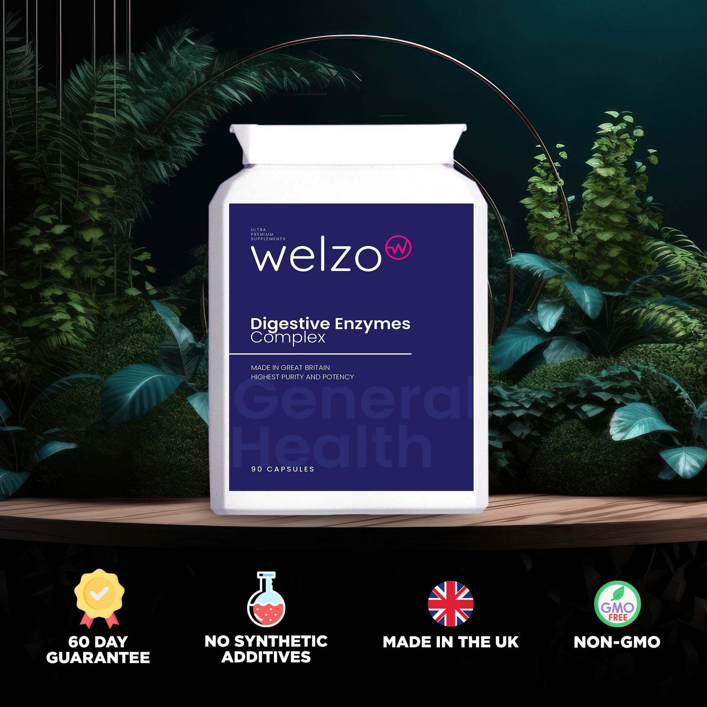 Welzo Digestive Enzymes Complex 90 Capsules