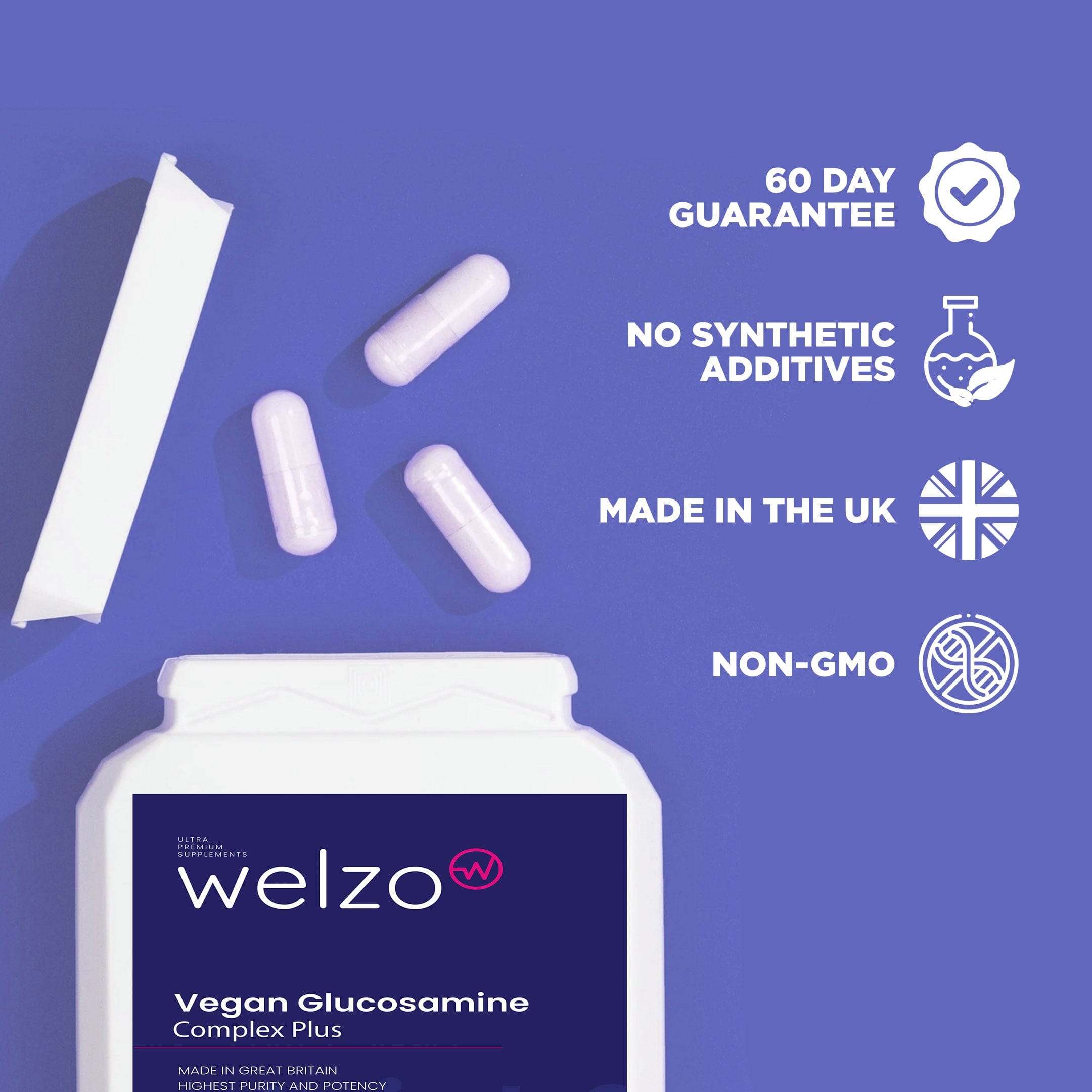 Welzo Vegan Glucosamine Complex Plus 120 Capsules