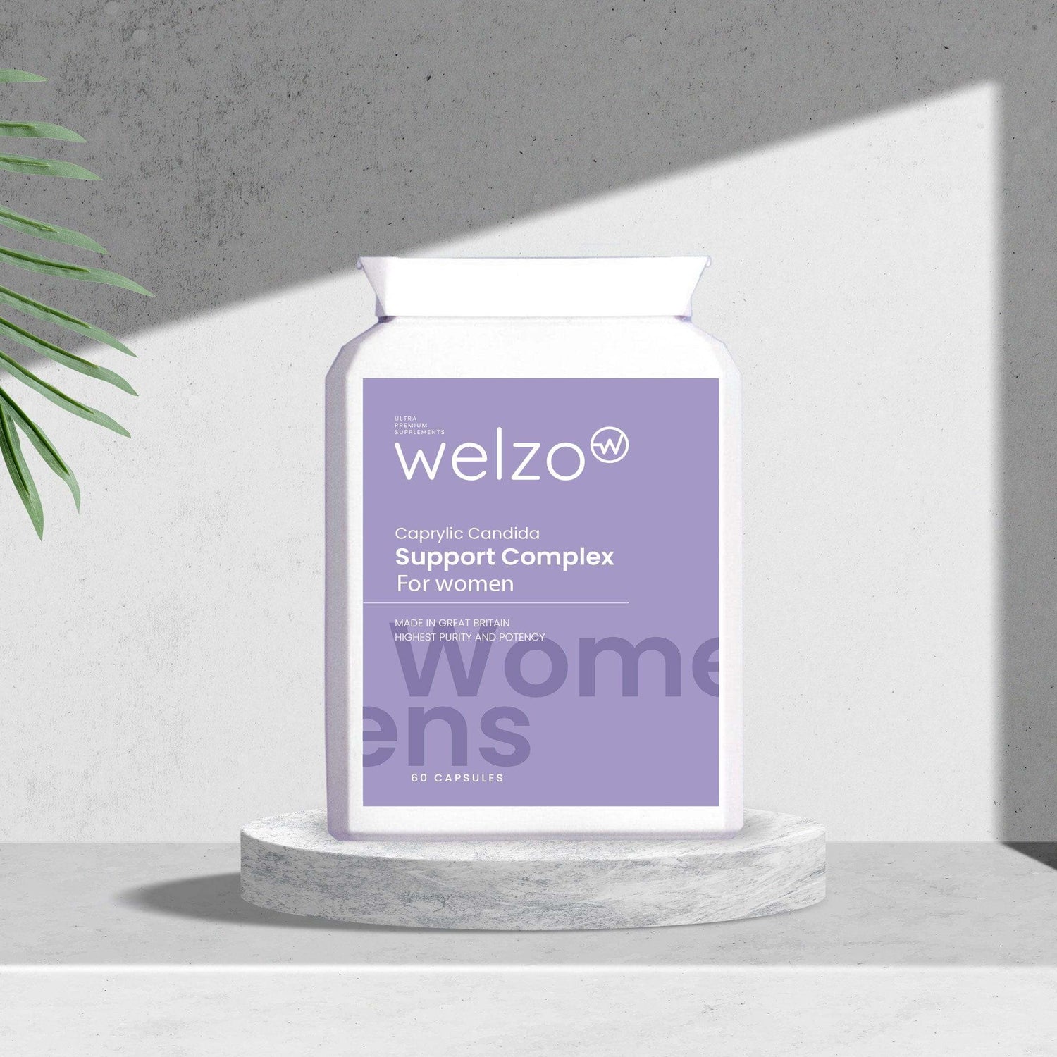 Welzo Caprylic Candida Support Complex for Women 60 Capsules