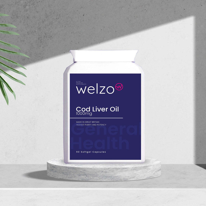 Welzo Cod Liver Oil 1000mg 90 Softgel Capsules