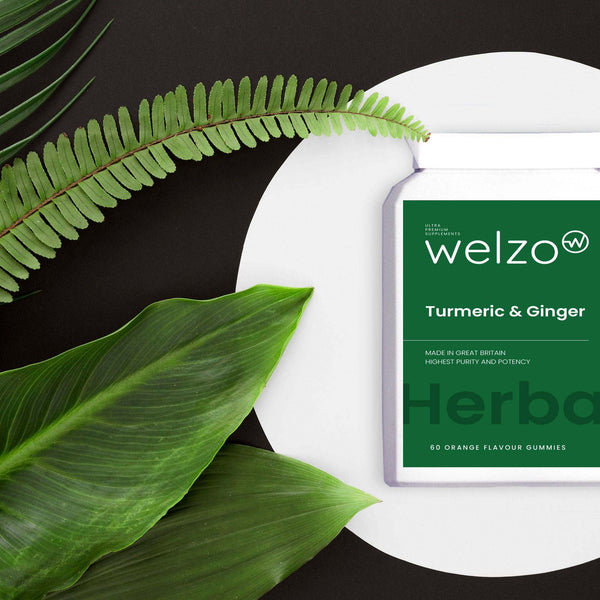 Welzo Turmeric & Ginger - 60 Orange Flavour Gummies