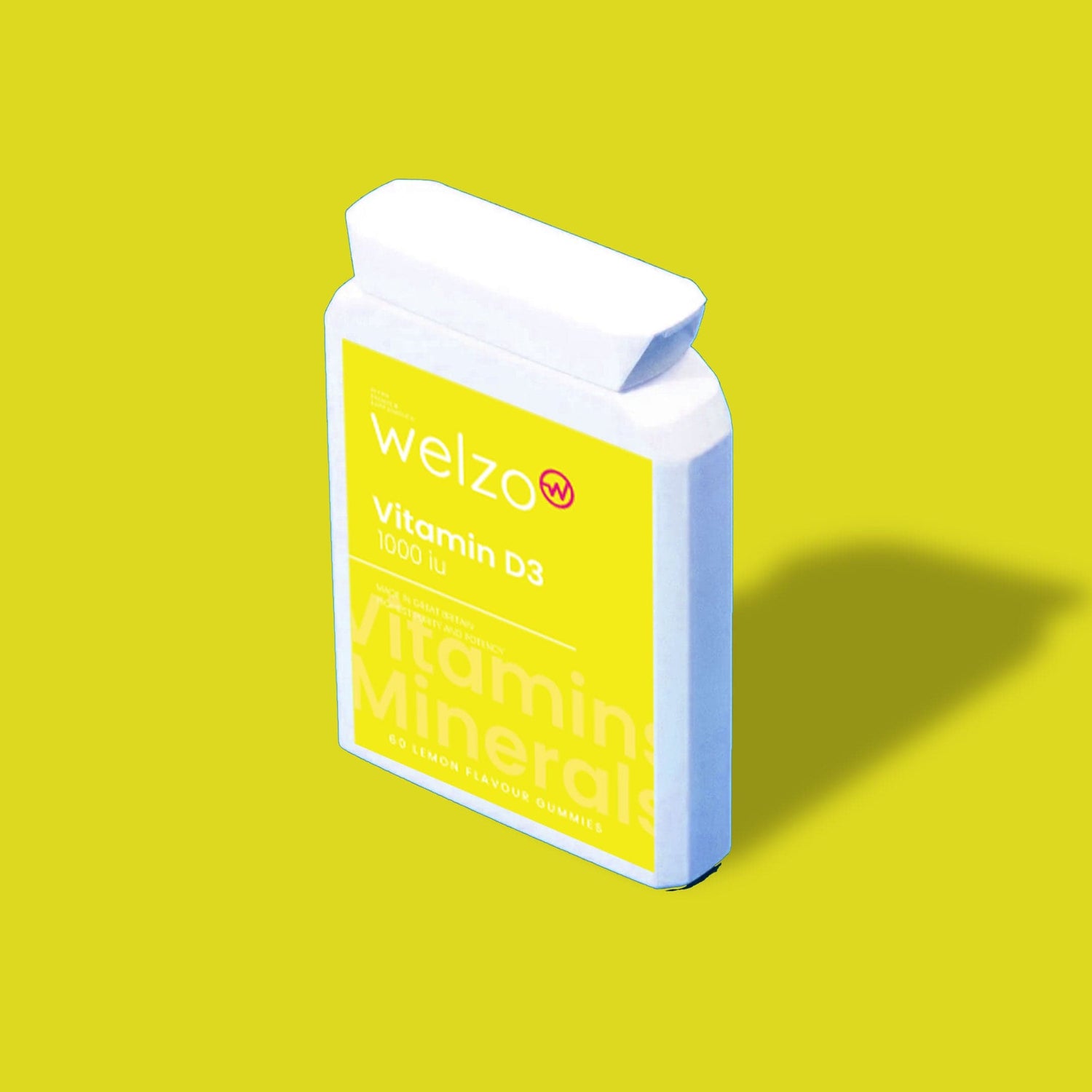 Vitamin D3 1000iu - 60 Lemon Flavour Gummies